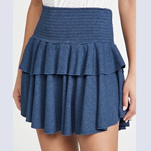 Chaser striped blue and white ruffle skirt - Picture 1 of 6